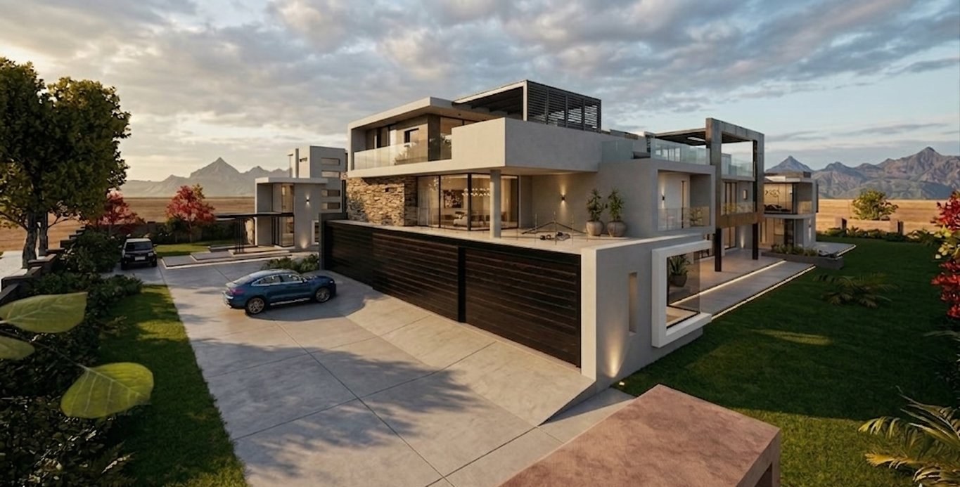 KNE Residence — three-quarter elevation